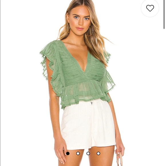 Tularosa Tops - Tularosa Kaia Top in Mint, Size S